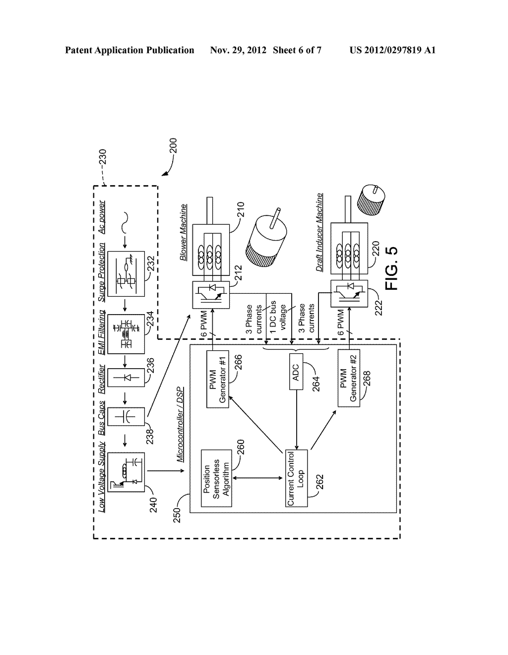 METHODS AND SYSTEMS FOR PROVIDING COMBINED BLOWER MOTOR AND DRAFT INDUCER     MOTOR CONTROL - diagram, schematic, and image 07