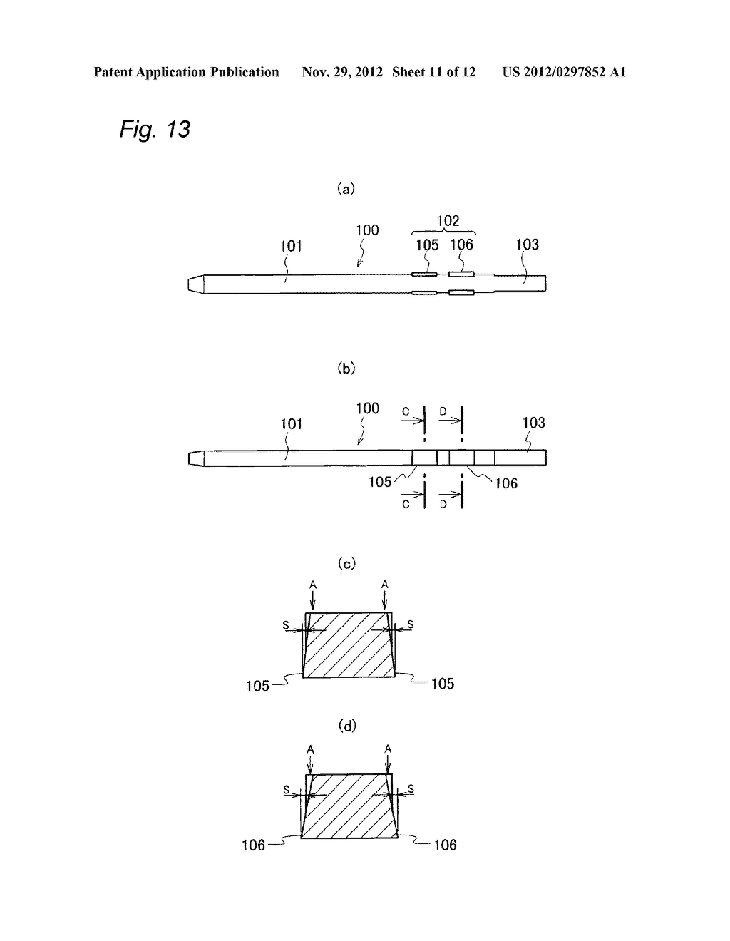 METHOD FOR MANUFACTURING TERMINALS HAVING PRESS-FIT ENGAGING PARTS - diagram, schematic, and image 12