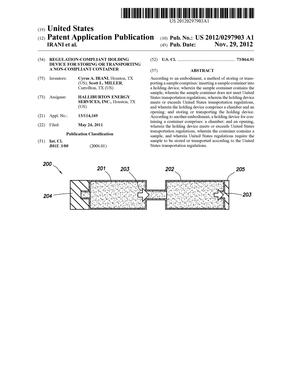 REGULATION-COMPLIANT HOLDING DEVICE FOR STORING OR TRANSPORTING A     NON-COMPLIANT CONTAINER - diagram, schematic, and image 01