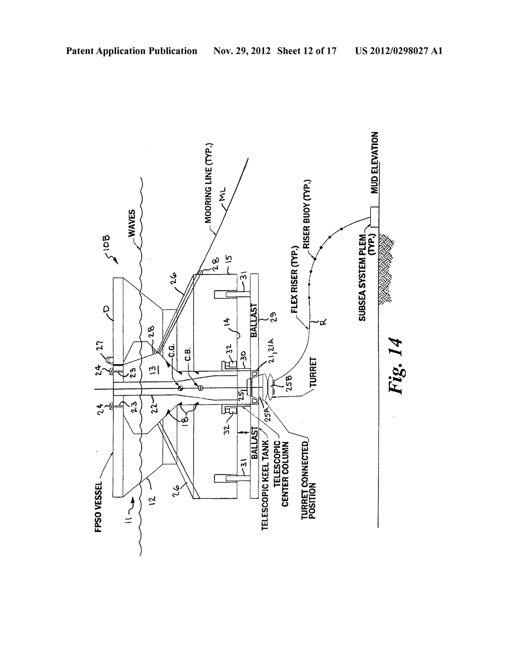 OFFSHORE FLOATING PRODUCTION, STORAGE, AND OFF-LOADING VESSEL FOR USE IN     ICE-COVERED AND CLEAR WATER APPLICATIONS - diagram, schematic, and image 13