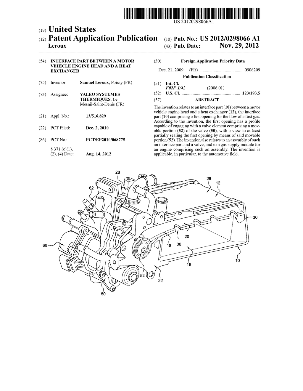 INTERFACE PART BETWEEN A MOTOR VEHICLE ENGINE HEAD AND A HEAT EXCHANGER - diagram, schematic, and image 01