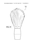 DUAL SIDED COSMETICS BRUSH AND METHODS FOR MAKING SAME diagram and image