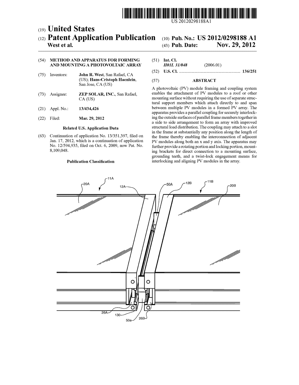 Method and Apparatus for Forming and Mounting a Photovoltaic Array - diagram, schematic, and image 01