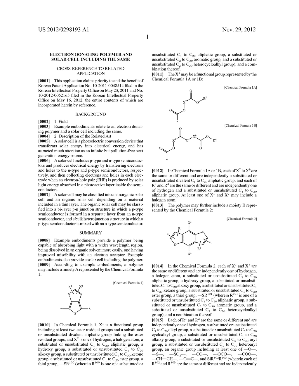 ELECTRON DONATING POLYMER AND SOLAR CELL INCLUDING THE SAME - diagram, schematic, and image 19