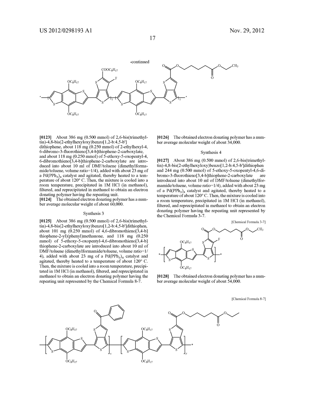 ELECTRON DONATING POLYMER AND SOLAR CELL INCLUDING THE SAME - diagram, schematic, and image 35