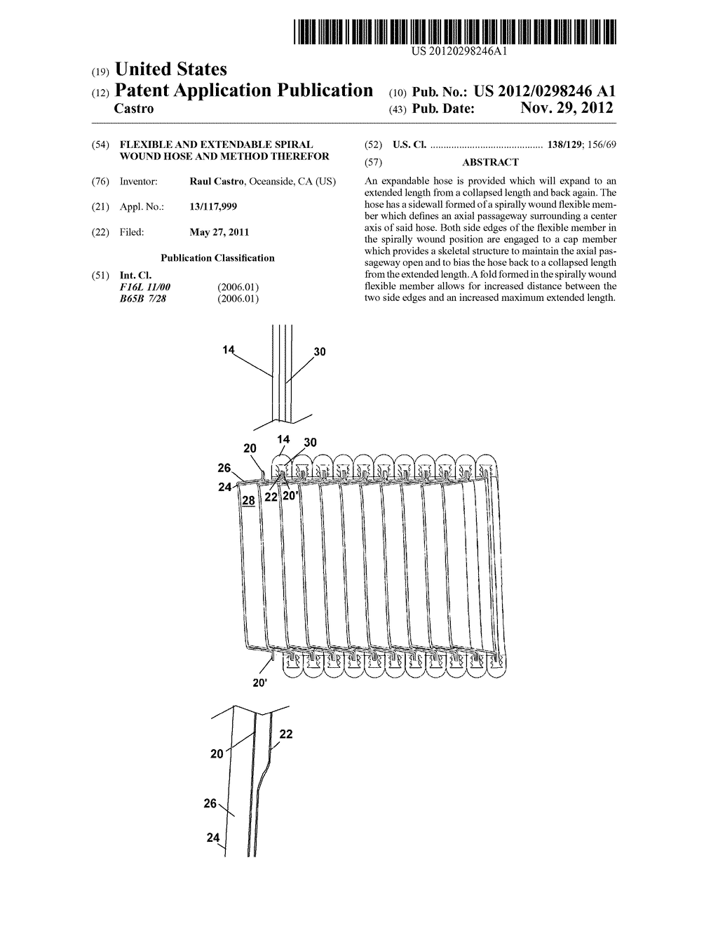 Flexible and Extendable Spiral Wound Hose and Method Therefor - diagram, schematic, and image 01