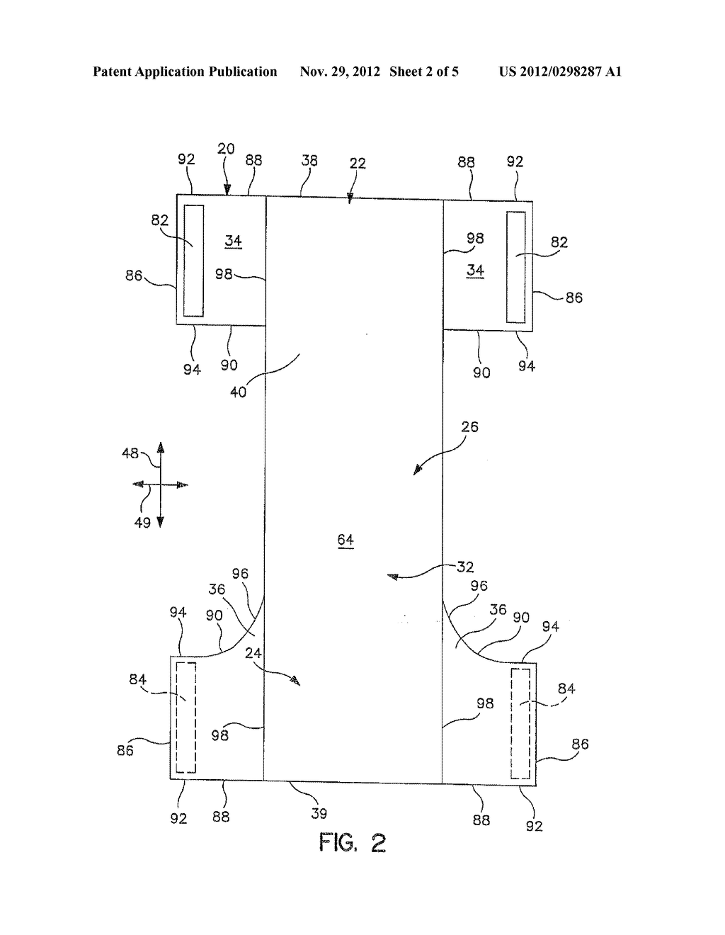 Absorbent Pant Garments Having Optimized Leg Opening Shape - diagram, schematic, and image 03