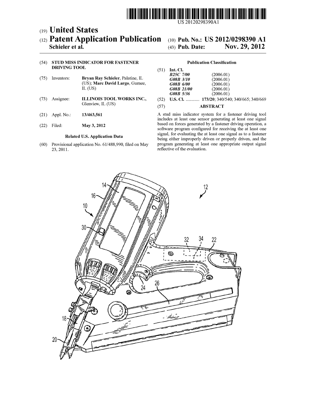 STUD MISS INDICATOR FOR FASTENER DRIVING TOOL - diagram, schematic, and image 01