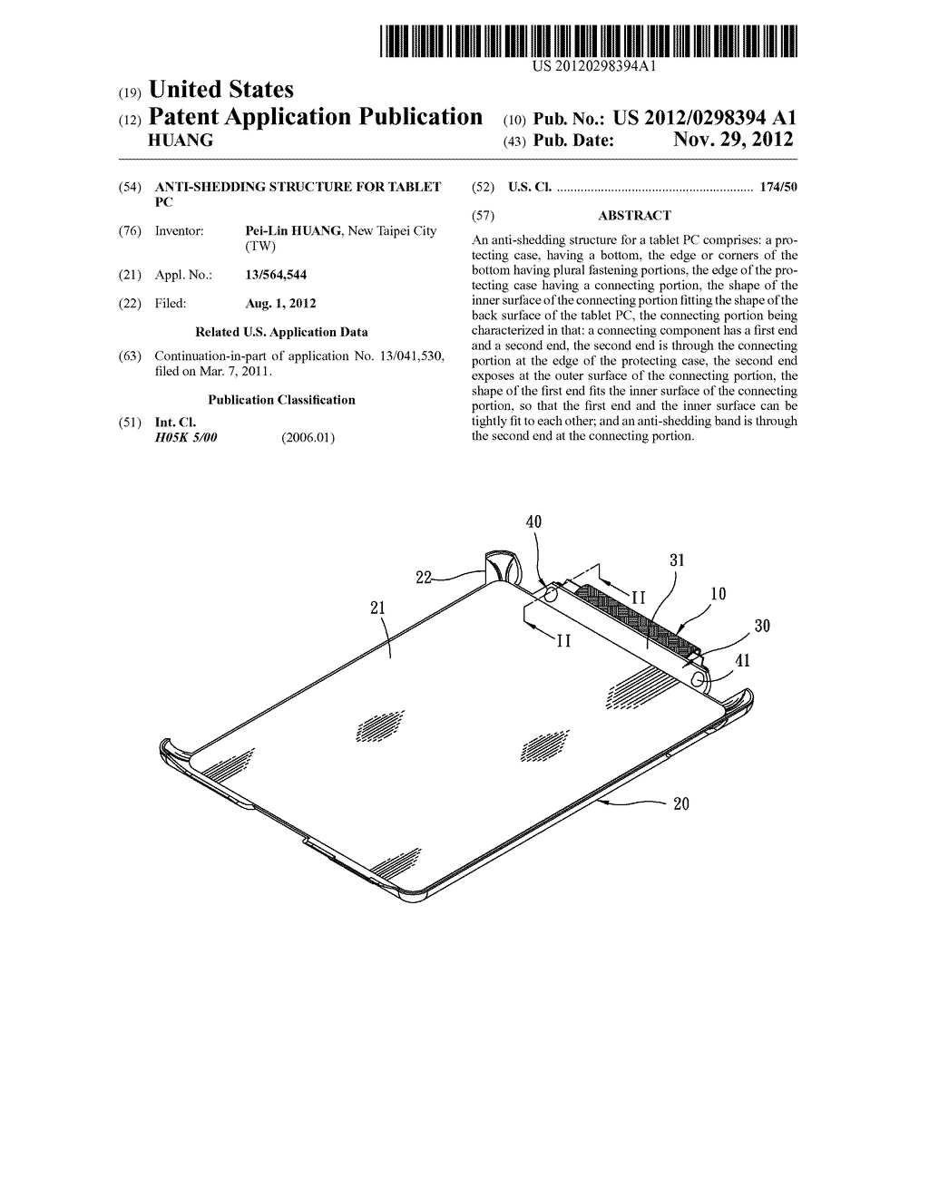 ANTI-SHEDDING STRUCTURE FOR TABLET PC - diagram, schematic, and image 01