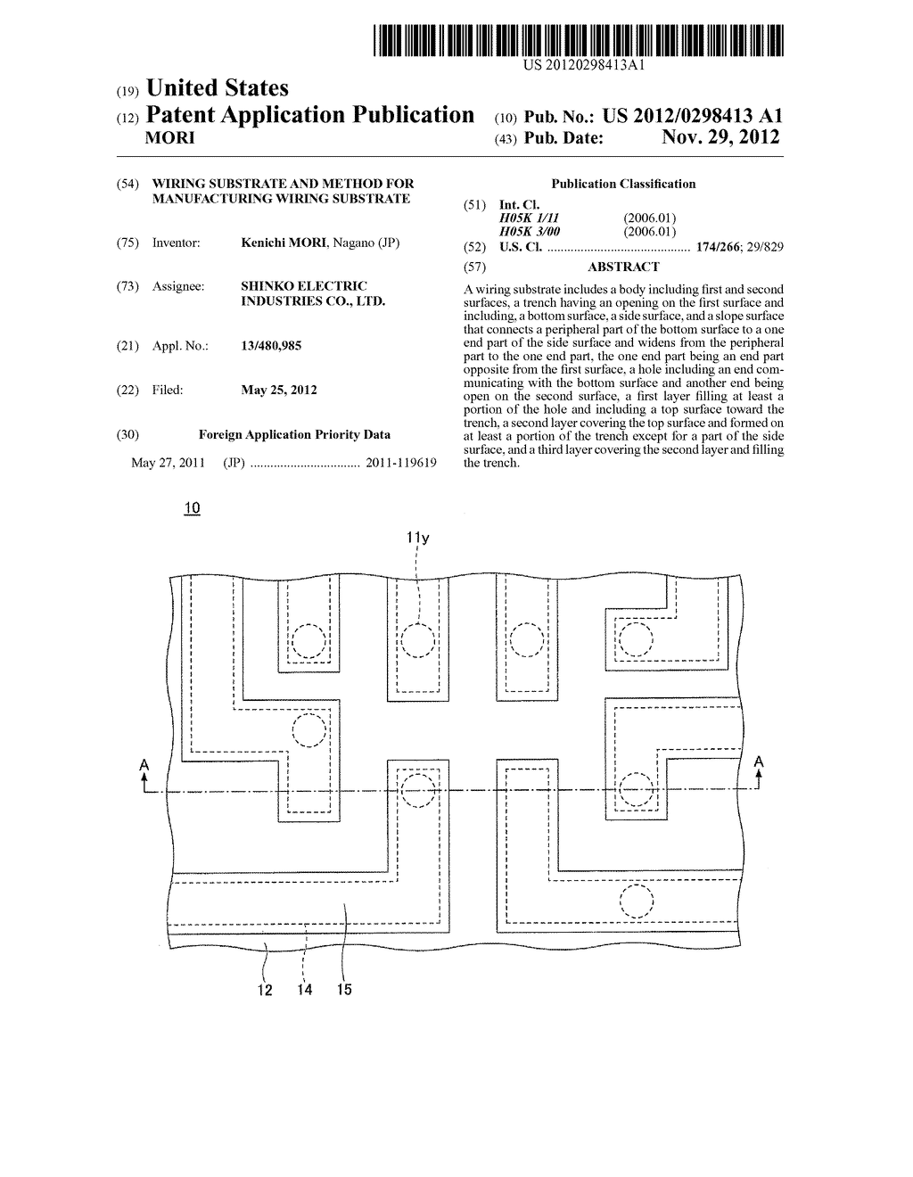 WIRING SUBSTRATE AND METHOD FOR MANUFACTURING WIRING SUBSTRATE - diagram, schematic, and image 01