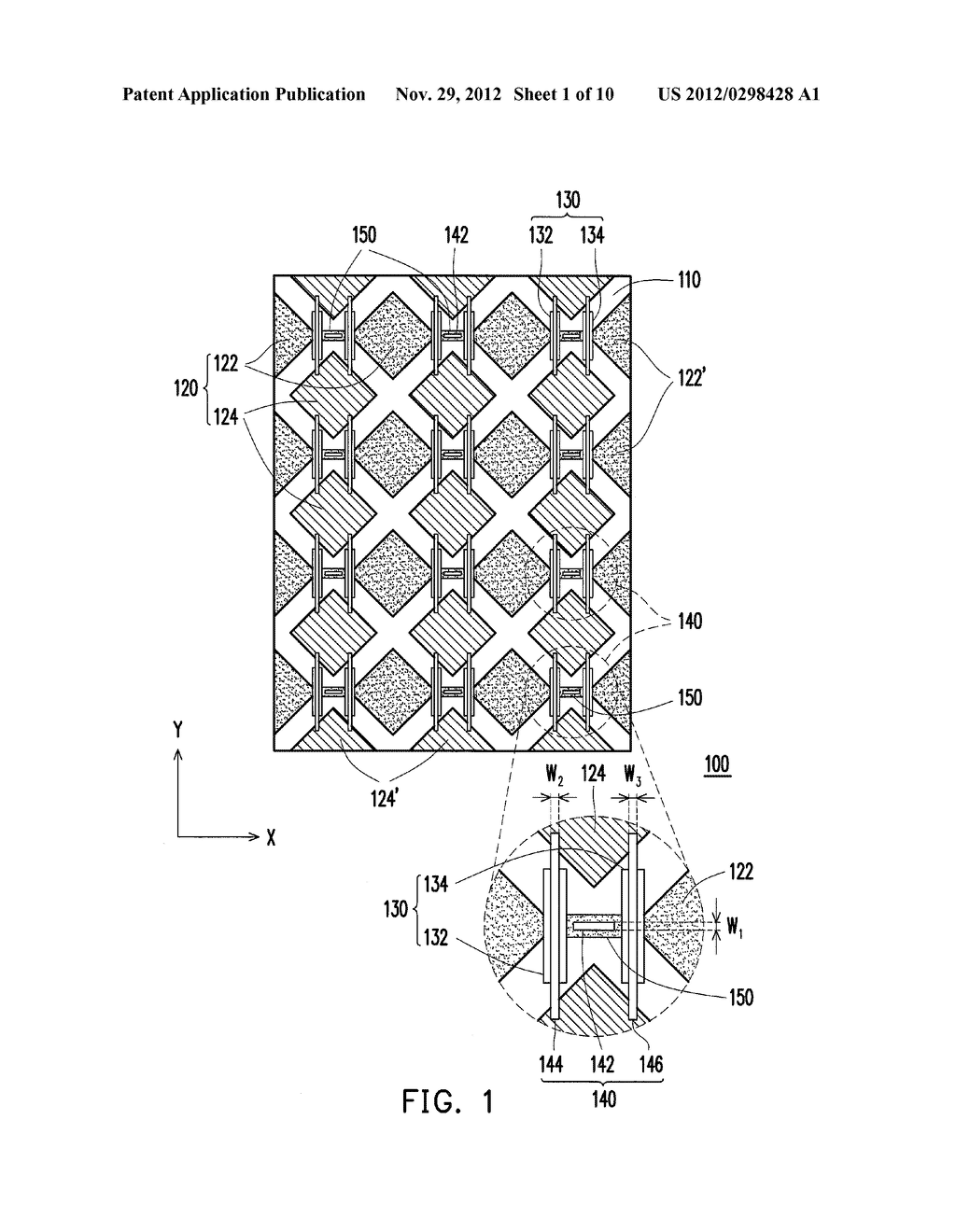 LAYOUT STRUCTURE OF CAPACITIVE TOUCH PANEL AND MANUFACTURING METHOD     THEREOF - diagram, schematic, and image 02