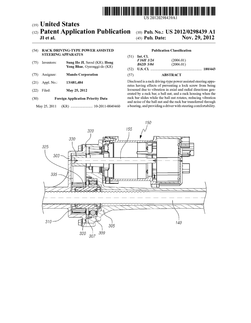 RACK DRIVING-TYPE POWER ASSISTED STEERING APPARATUS - diagram, schematic, and image 01