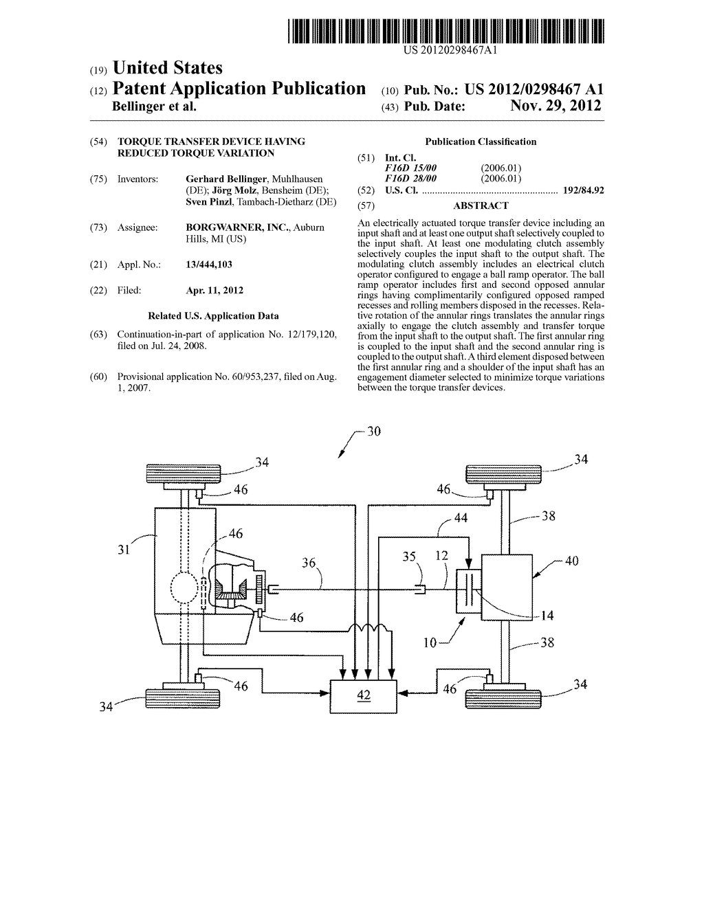 TORQUE TRANSFER DEVICE HAVING REDUCED TORQUE VARIATION - diagram, schematic, and image 01