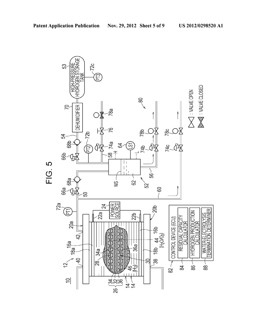 WATER ELECTROLYSIS SYSTEM AND METHOD FOR OPERATING WATER ELECTROLYSIS     SYSTEM - diagram, schematic, and image 06