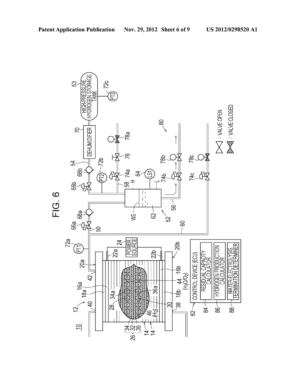 WATER ELECTROLYSIS SYSTEM AND METHOD FOR OPERATING WATER ELECTROLYSIS     SYSTEM - diagram, schematic, and image 07