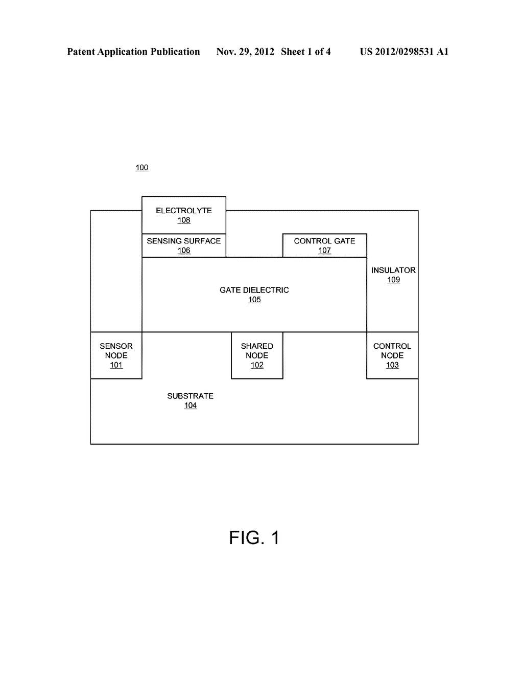 Dual FET Sensor for Sensing Biomolecules & Charged Ions in an Electrolyte - diagram, schematic, and image 02