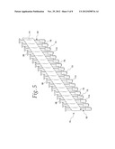 Fastener collation having a collation of frangible fastener alignment caps diagram and image