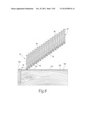 Fastener collation having a collation of frangible fastener alignment caps diagram and image