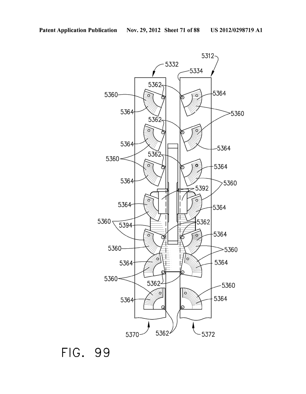 SURGICAL STAPLING INSTRUMENTS WITH ROTATABLE STAPLE DEPLOYMENT     ARRANGEMENTS - diagram, schematic, and image 72