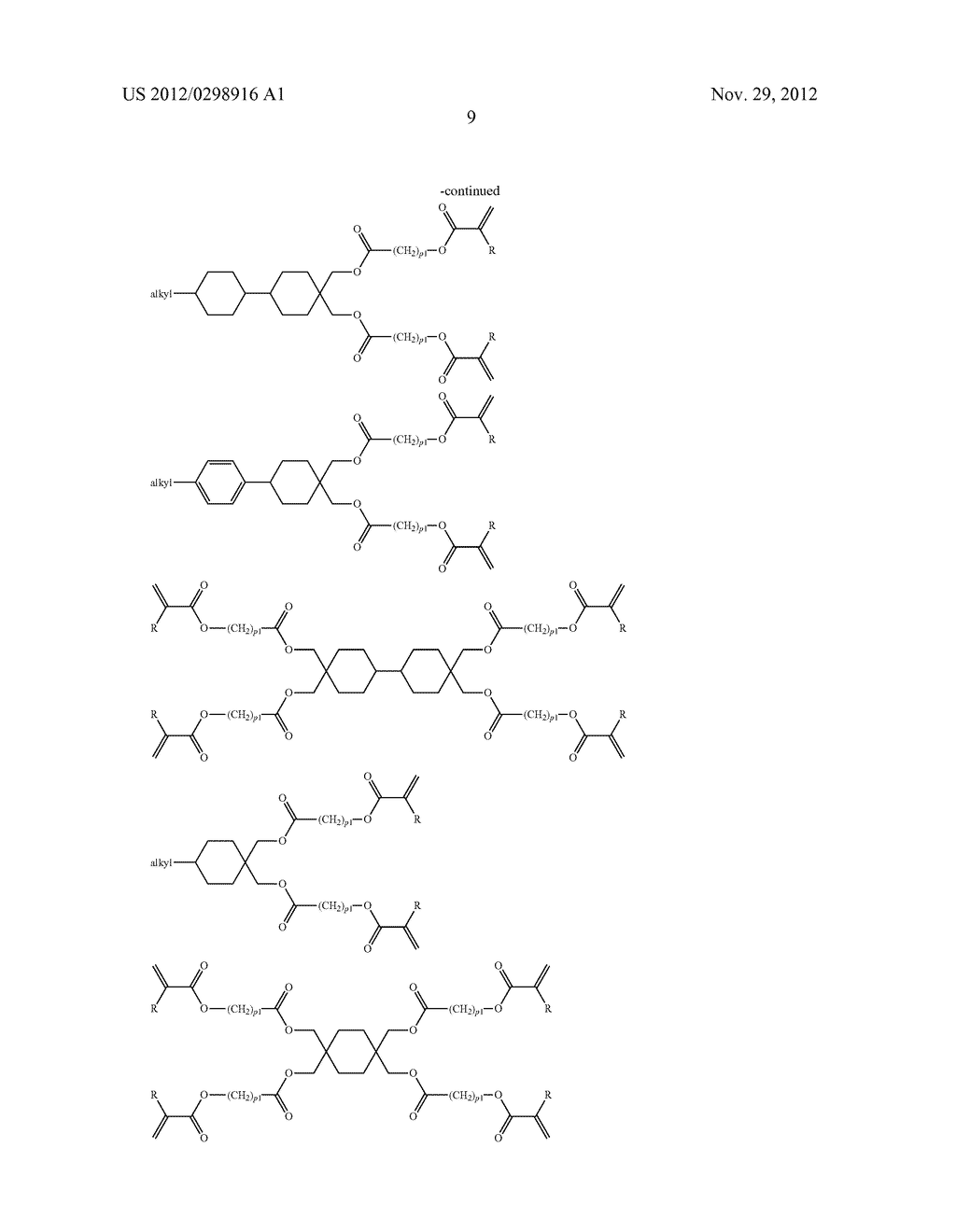 POLYMERIZABLE COMPOUNDS AND LIQUID CRYSTAL MEDIA - diagram, schematic, and image 10