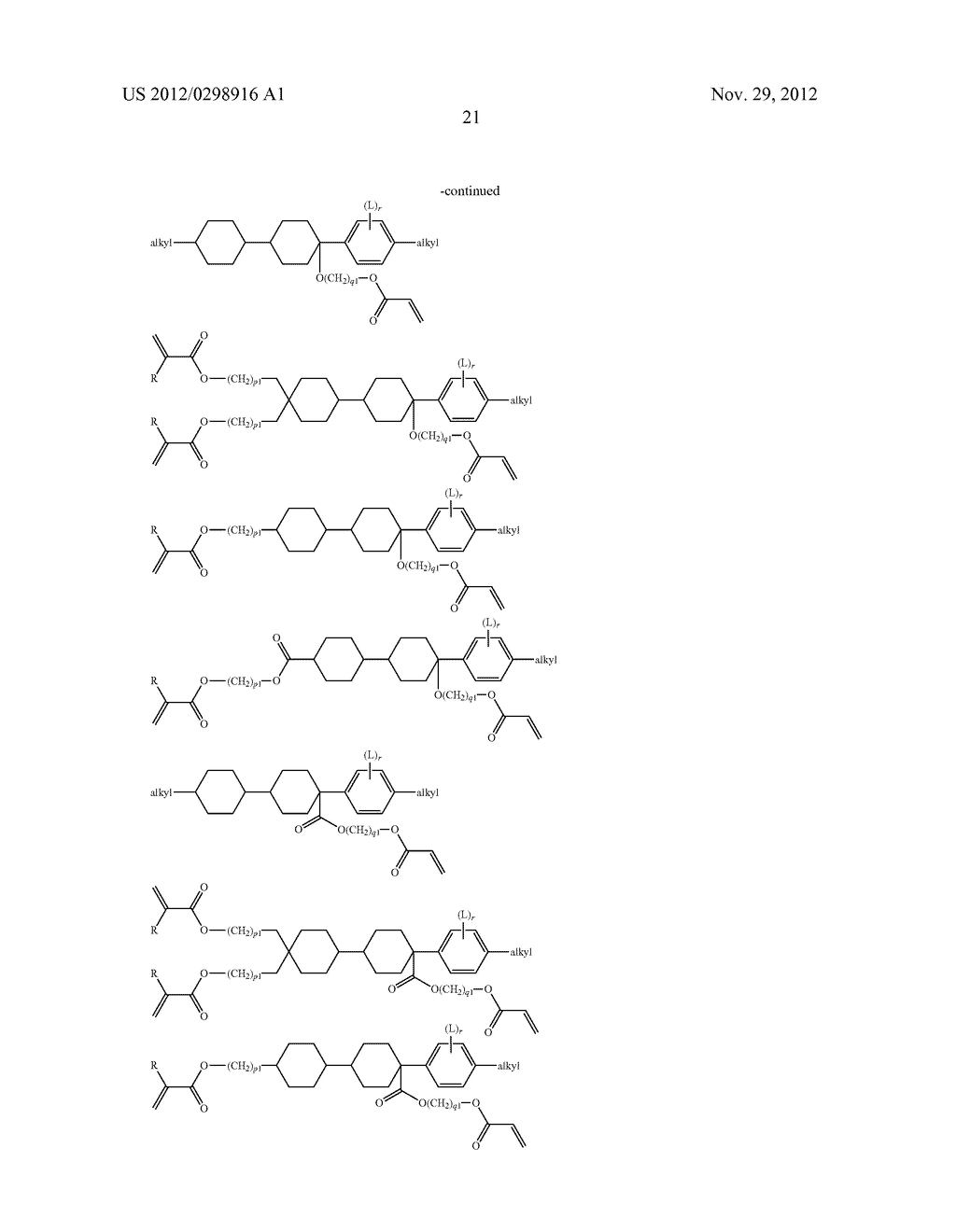 POLYMERIZABLE COMPOUNDS AND LIQUID CRYSTAL MEDIA - diagram, schematic, and image 22