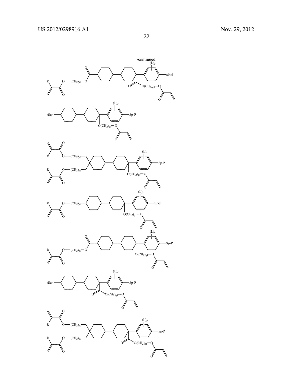 POLYMERIZABLE COMPOUNDS AND LIQUID CRYSTAL MEDIA - diagram, schematic, and image 23