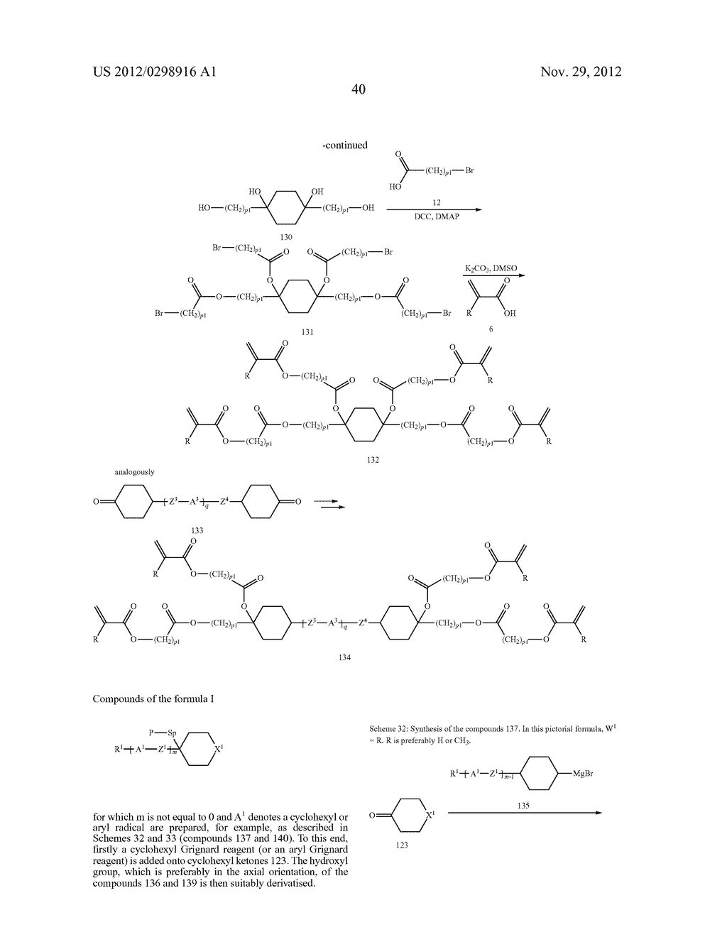 POLYMERIZABLE COMPOUNDS AND LIQUID CRYSTAL MEDIA - diagram, schematic, and image 41
