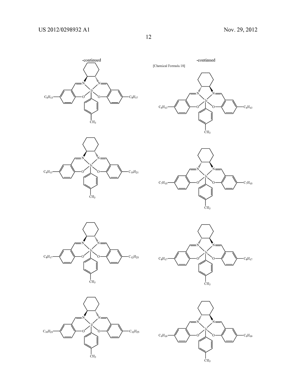 METAL COMPLEX, COMPOSITION COMPRISING SAME AND LIGHT-EMITTING ELEMENT     USING SAME - diagram, schematic, and image 13