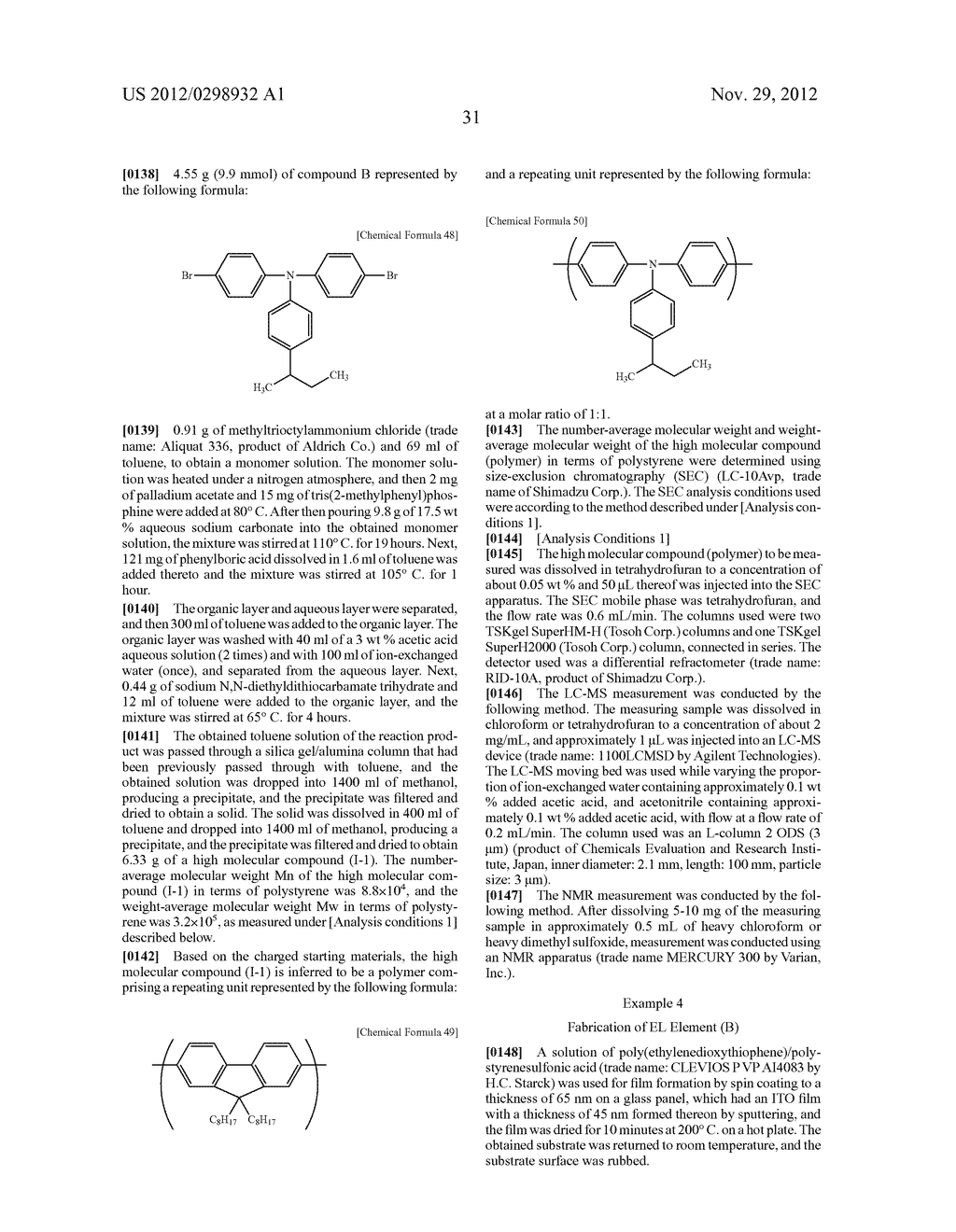 METAL COMPLEX, COMPOSITION COMPRISING SAME AND LIGHT-EMITTING ELEMENT     USING SAME - diagram, schematic, and image 32