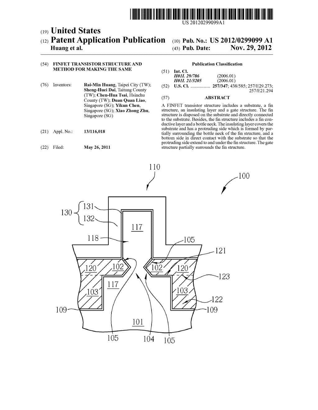 FINFET TRANSISTOR STRUCTURE AND METHOD FOR MAKING THE SAME - diagram, schematic, and image 01