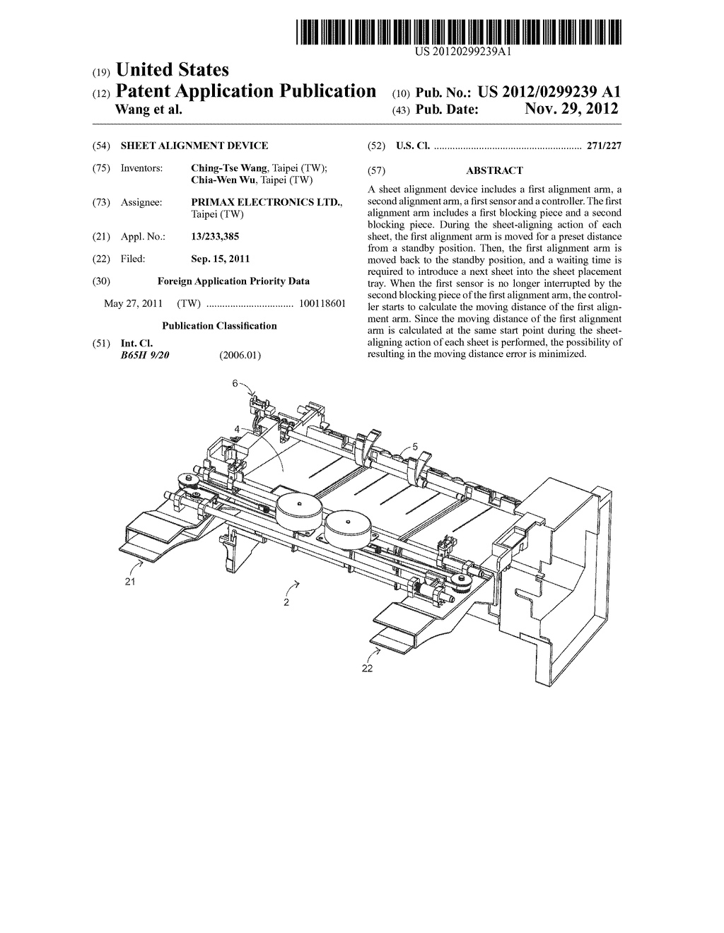 SHEET ALIGNMENT DEVICE - diagram, schematic, and image 01