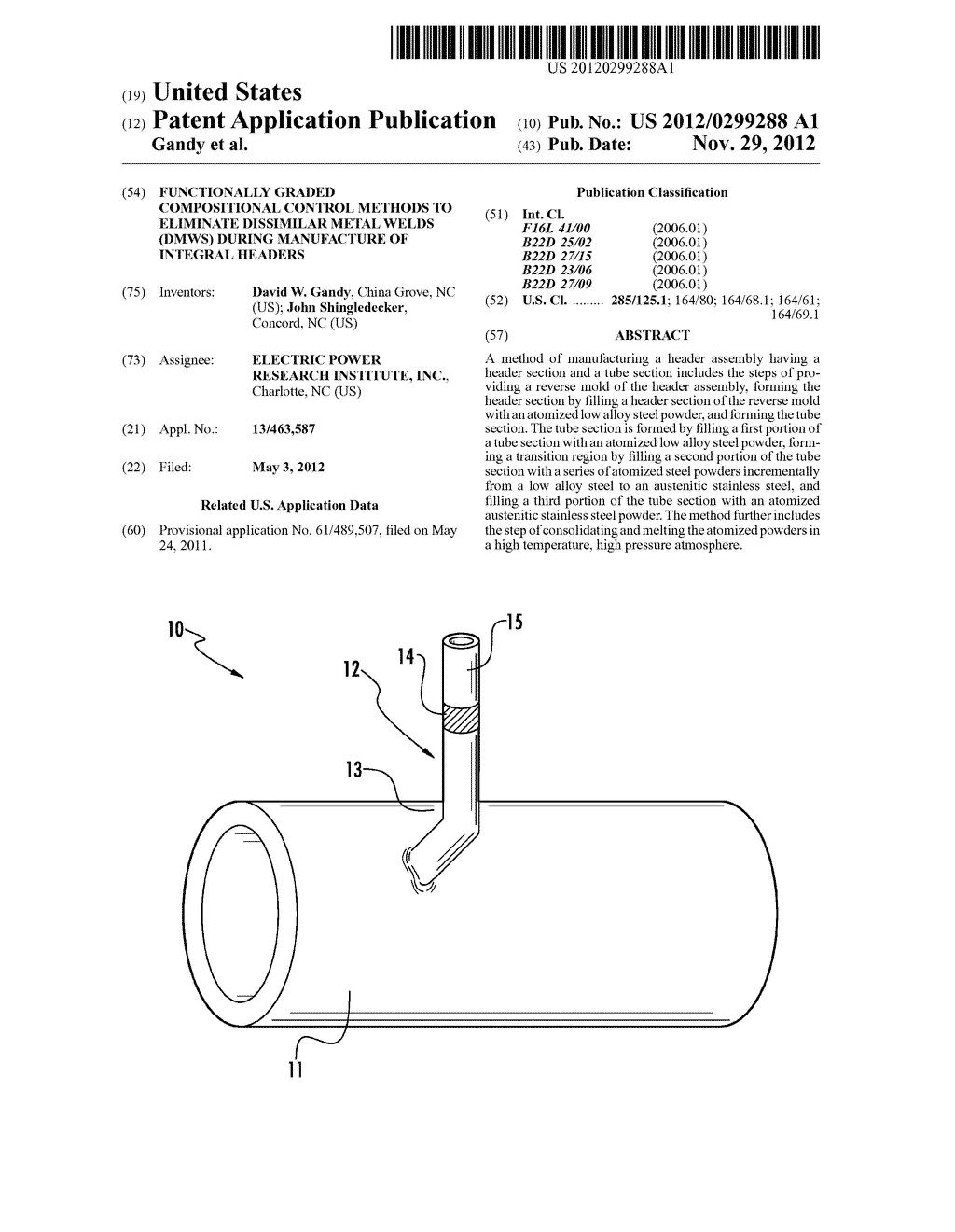 FUNCTIONALLY GRADED COMPOSITIONAL CONTROL METHODS TO ELIMINATE DISSIMILAR     METAL WELDS (DMWs) DURING MANUFACTURE OF INTEGRAL HEADERS - diagram, schematic, and image 01