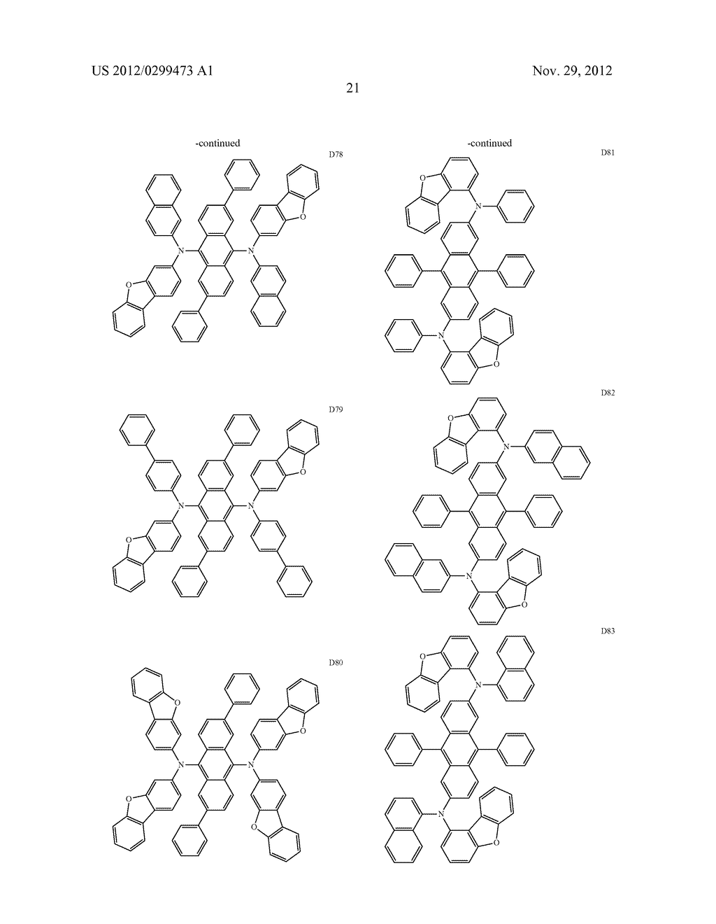 AMINOANTHRACENE DERIVATIVE AND ORGANIC ELECTROLUMINESCENT ELEMENT FORMED     USING SAME - diagram, schematic, and image 22