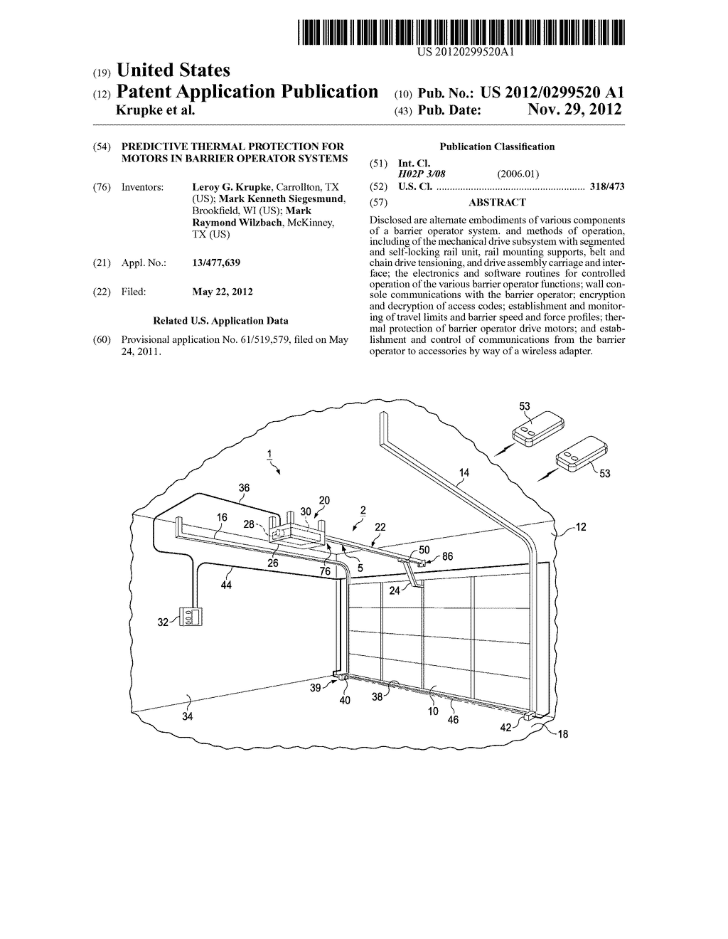 PREDICTIVE THERMAL PROTECTION FOR MOTORS IN BARRIER OPERATOR SYSTEMS - diagram, schematic, and image 01