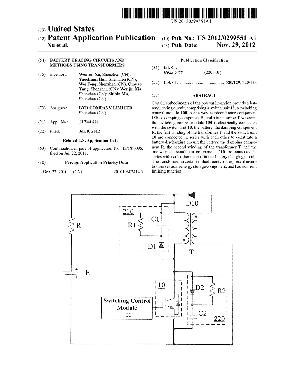 BATTERY HEATING CIRCUITS AND METHODS USING TRANSFORMERS - diagram, schematic, and image 01