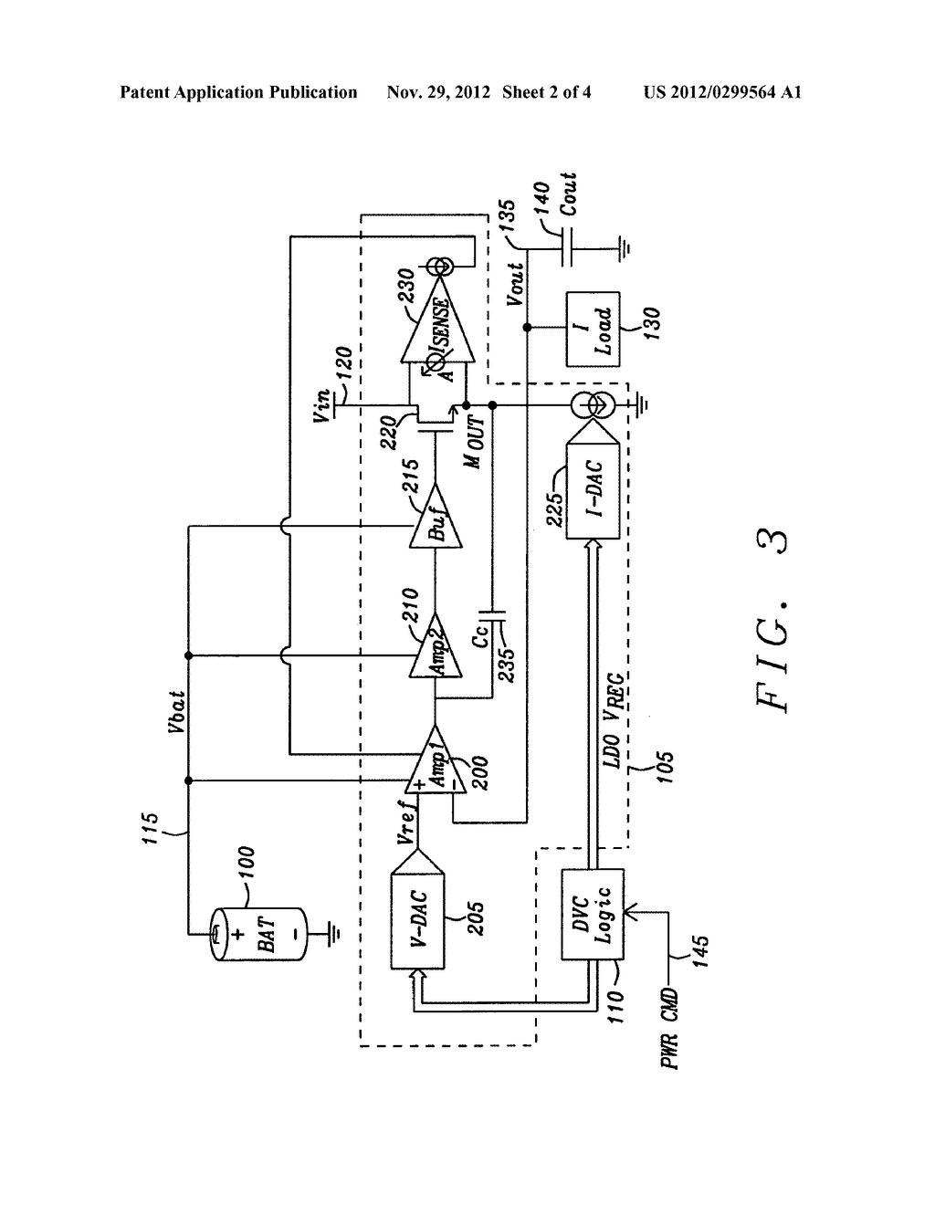 Low drop-out voltage regulator with dynamic voltage control - diagram, schematic, and image 03