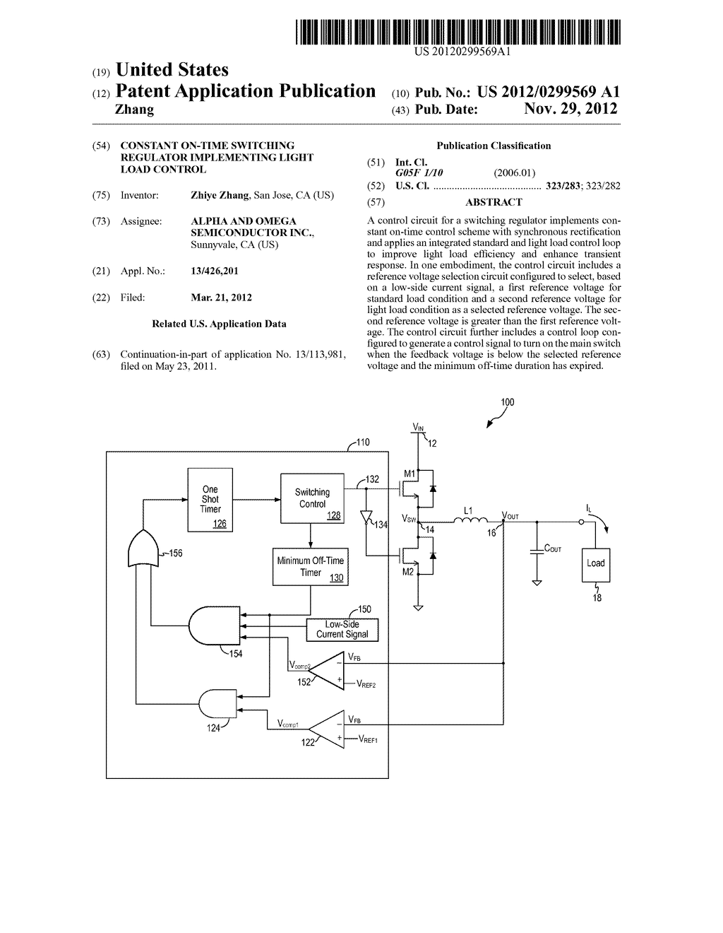 Constant On-Time Switching Regulator Implementing Light Load Control - diagram, schematic, and image 01