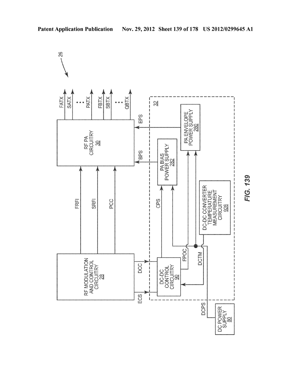 TEMPERATURE CORRECTING AN ENVELOPE POWER SUPPLY SIGNAL FOR RF PA CIRCUITRY - diagram, schematic, and image 140