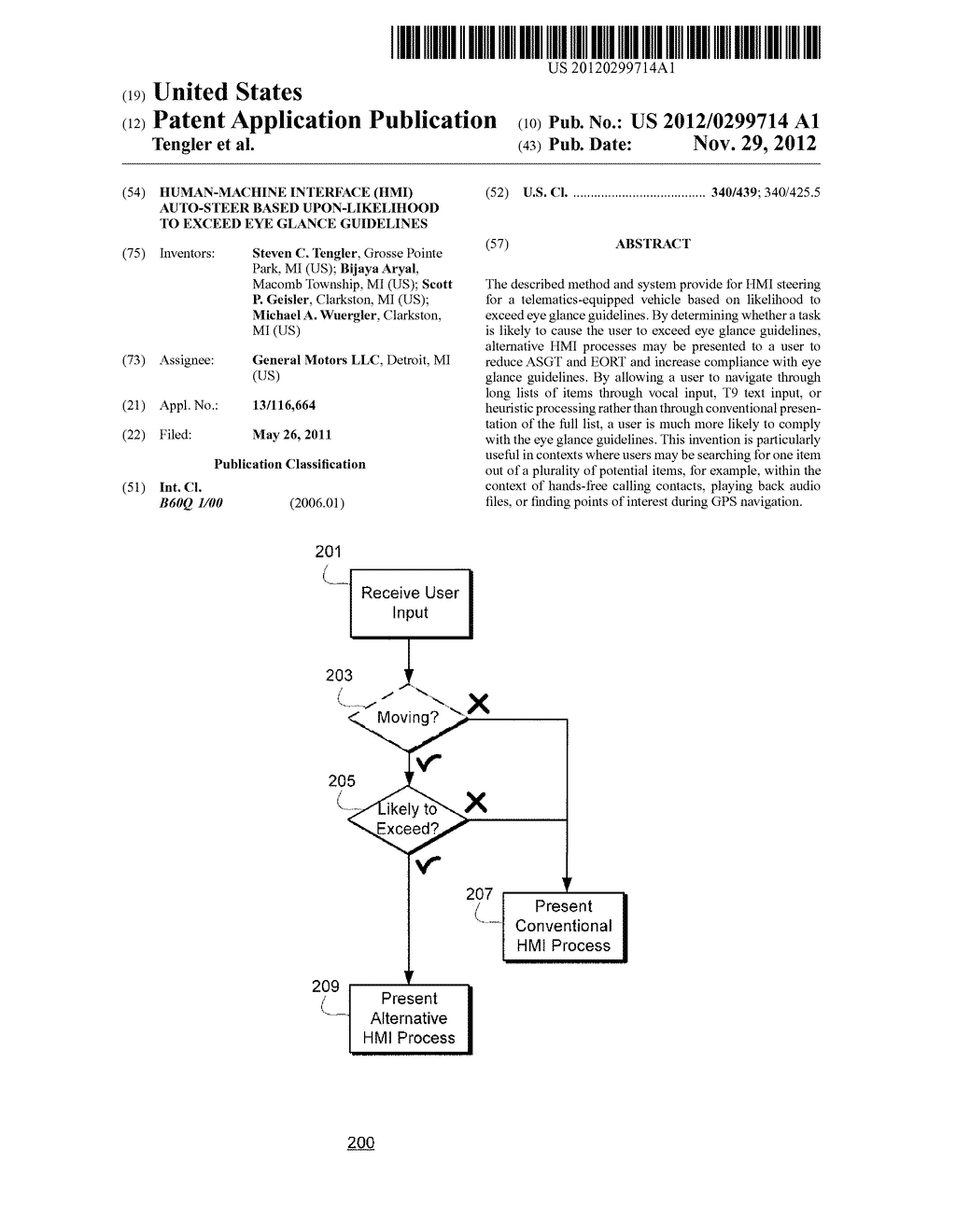 HUMAN-MACHINE INTERFACE (HMI) AUTO-STEER BASED UPON-LIKELIHOOD TO EXCEED     EYE GLANCE GUIDELINES - diagram, schematic, and image 01