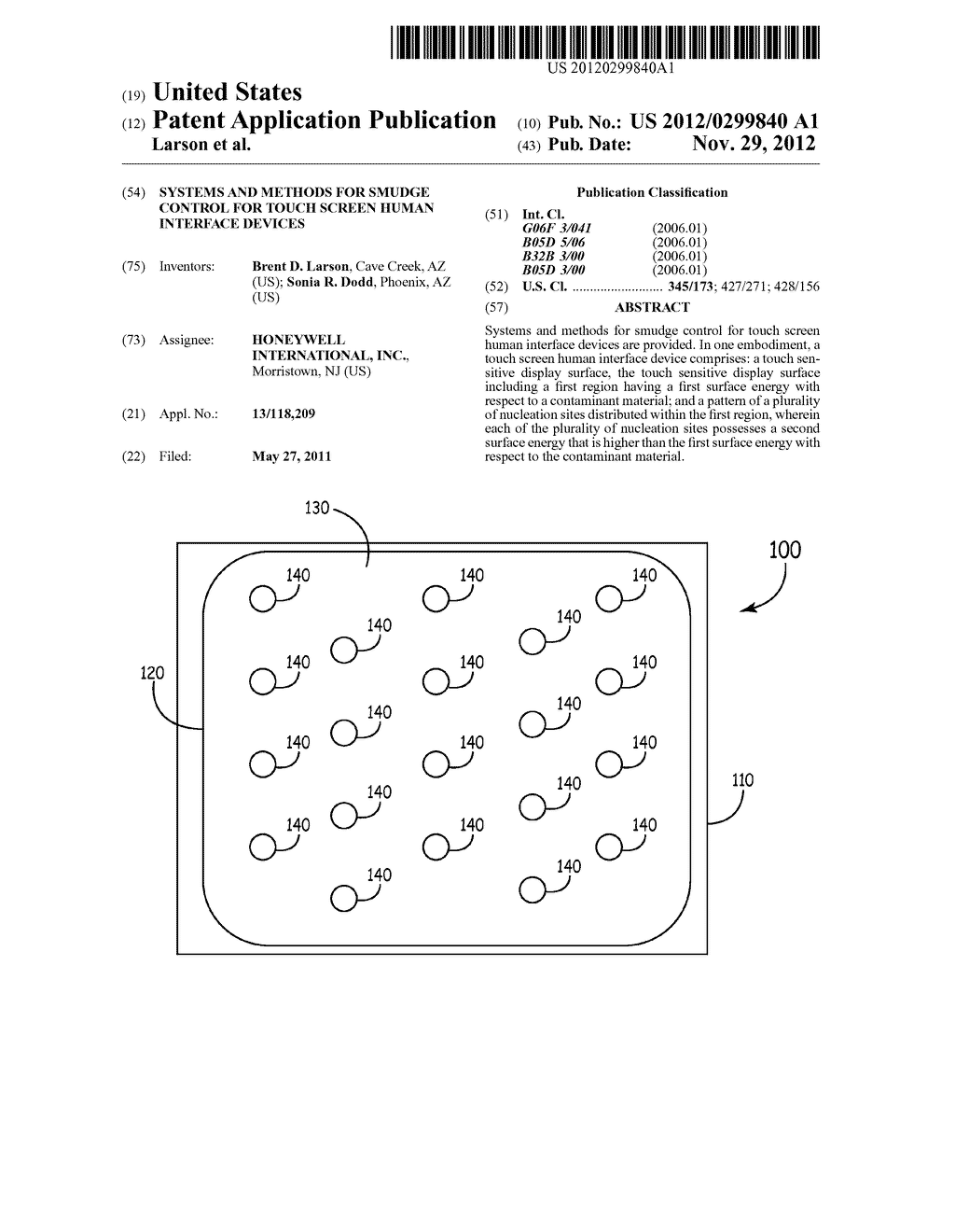 SYSTEMS AND METHODS FOR SMUDGE CONTROL FOR TOUCH SCREEN HUMAN INTERFACE     DEVICES - diagram, schematic, and image 01