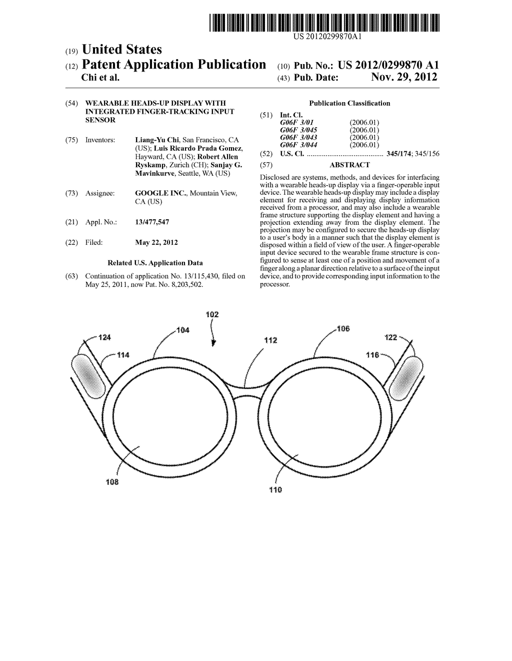 Wearable Heads-up Display With Integrated Finger-tracking Input Sensor - diagram, schematic, and image 01