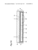 INSTALLATION STRUCTURE OF THIN-TYPE DISPLAY AND RESISTIVE FILM TYPE TOUCH     PANEL, RESISTIVE FILM TYPE TOUCH PANEL UNIT WITH FRONT-SURFACE     PROTRUSIONS, AND THIN-TYPE DISPLAY UNIT WITH BACK-SURFACE PROTRUSIONS diagram and image