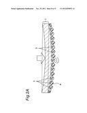 INSTALLATION STRUCTURE OF THIN-TYPE DISPLAY AND RESISTIVE FILM TYPE TOUCH     PANEL, RESISTIVE FILM TYPE TOUCH PANEL UNIT WITH FRONT-SURFACE     PROTRUSIONS, AND THIN-TYPE DISPLAY UNIT WITH BACK-SURFACE PROTRUSIONS diagram and image