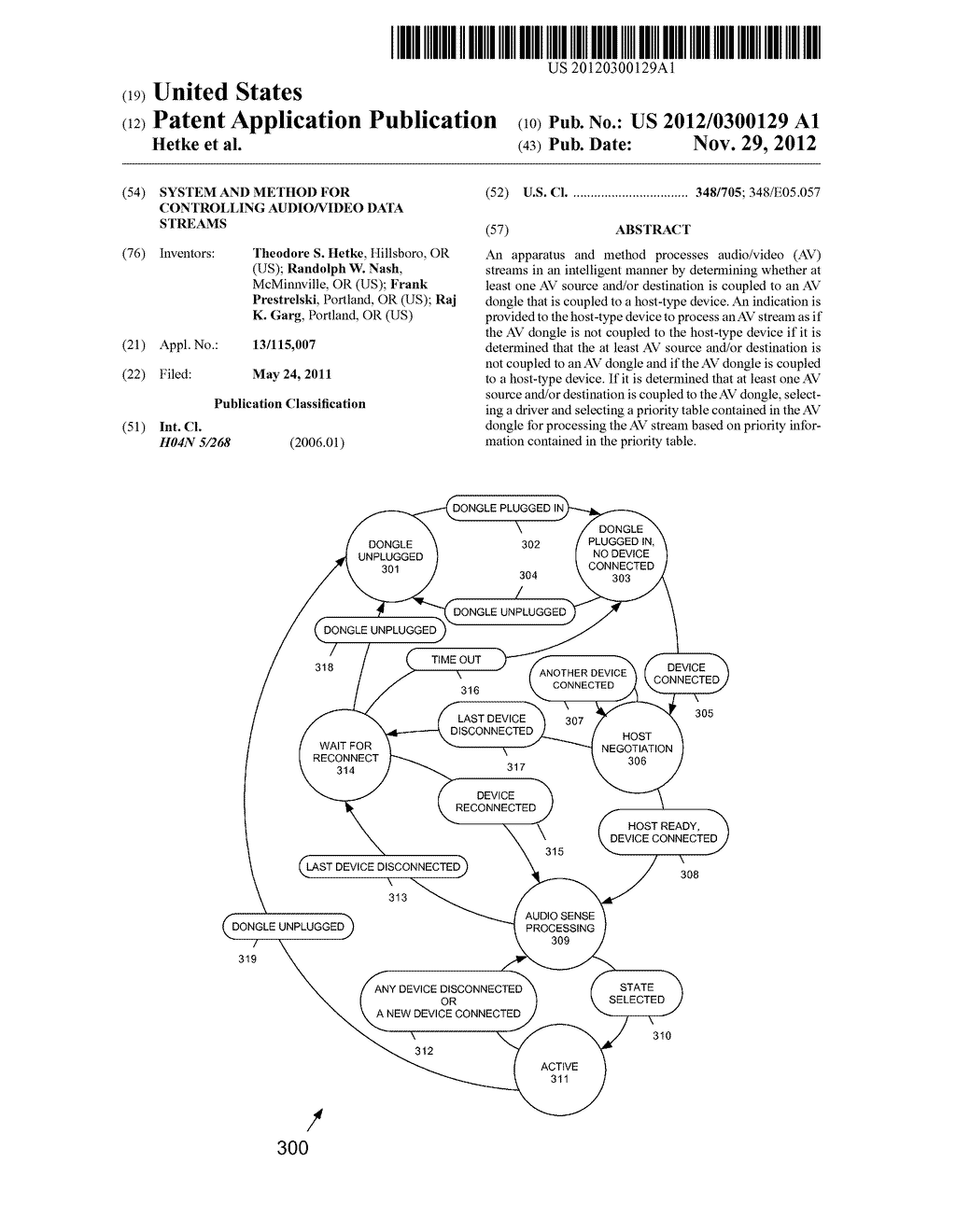 SYSTEM AND METHOD FOR CONTROLLING AUDIO/VIDEO DATA STREAMS - diagram, schematic, and image 01