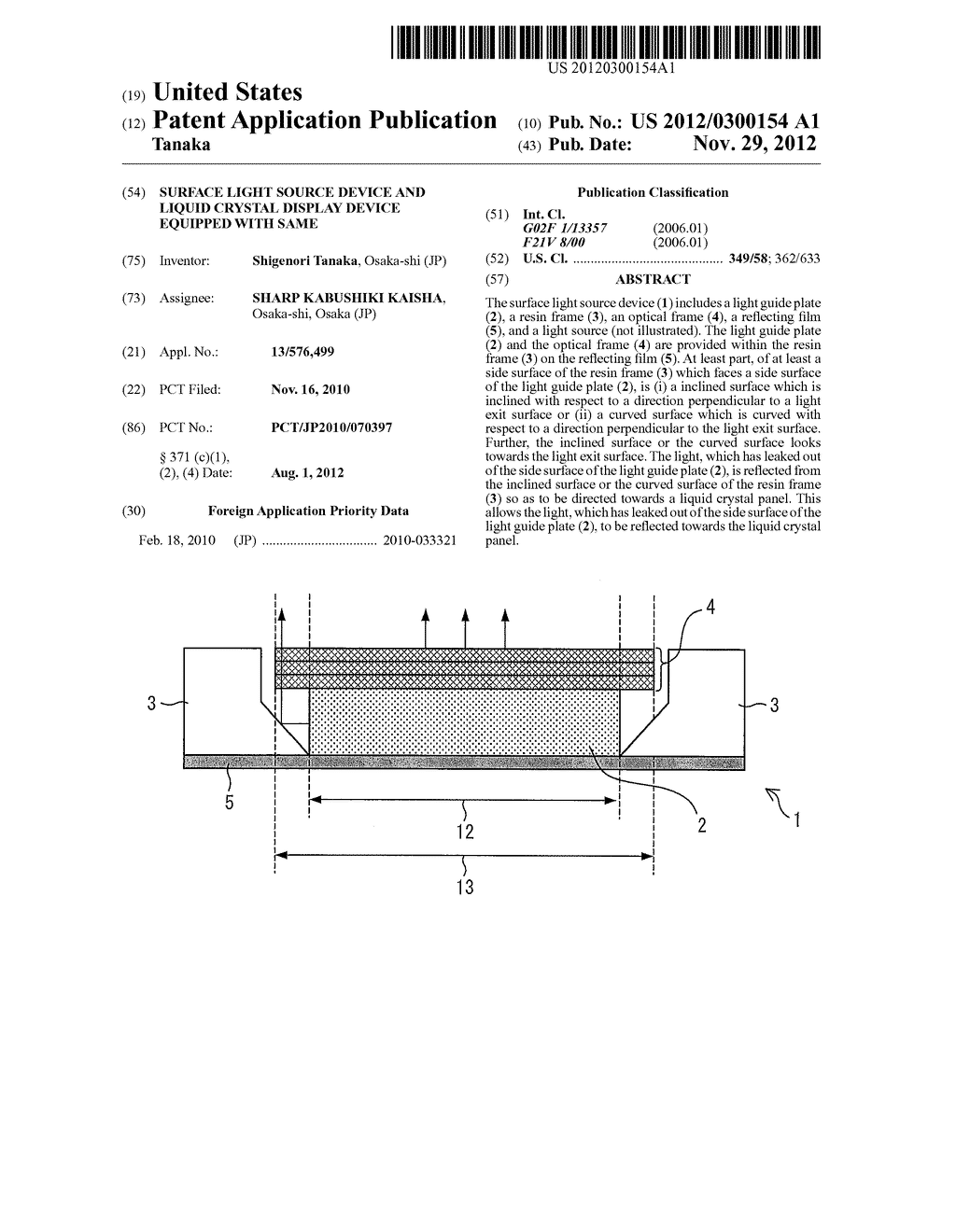 SURFACE LIGHT SOURCE DEVICE AND LIQUID CRYSTAL DISPLAY DEVICE EQUIPPED     WITH SAME - diagram, schematic, and image 01