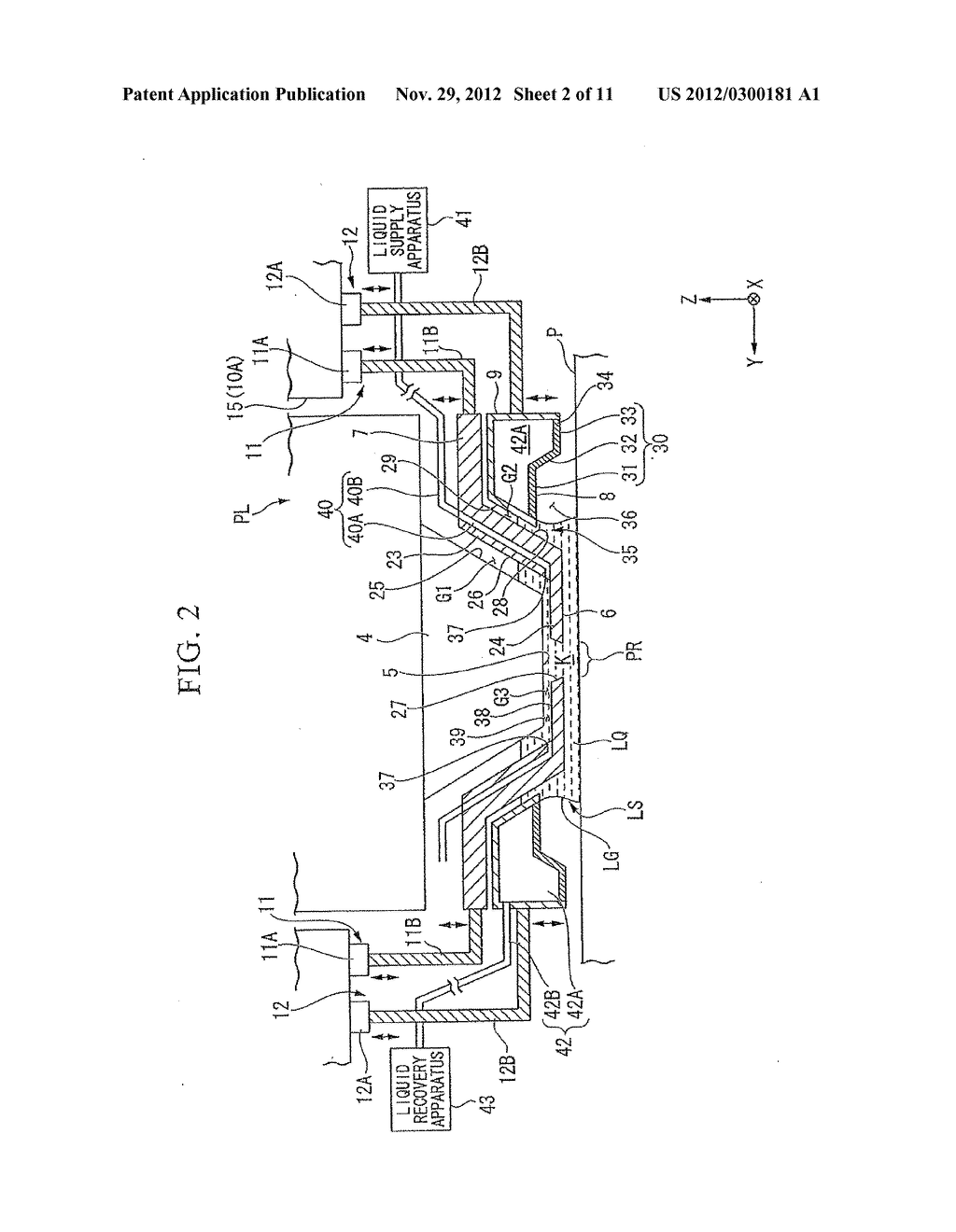 IMMERSION SYSTEM, EXPOSURE APPARATUS, EXPOSING METHOD, AND DEVICE     FABRICATING METHOD - diagram, schematic, and image 03