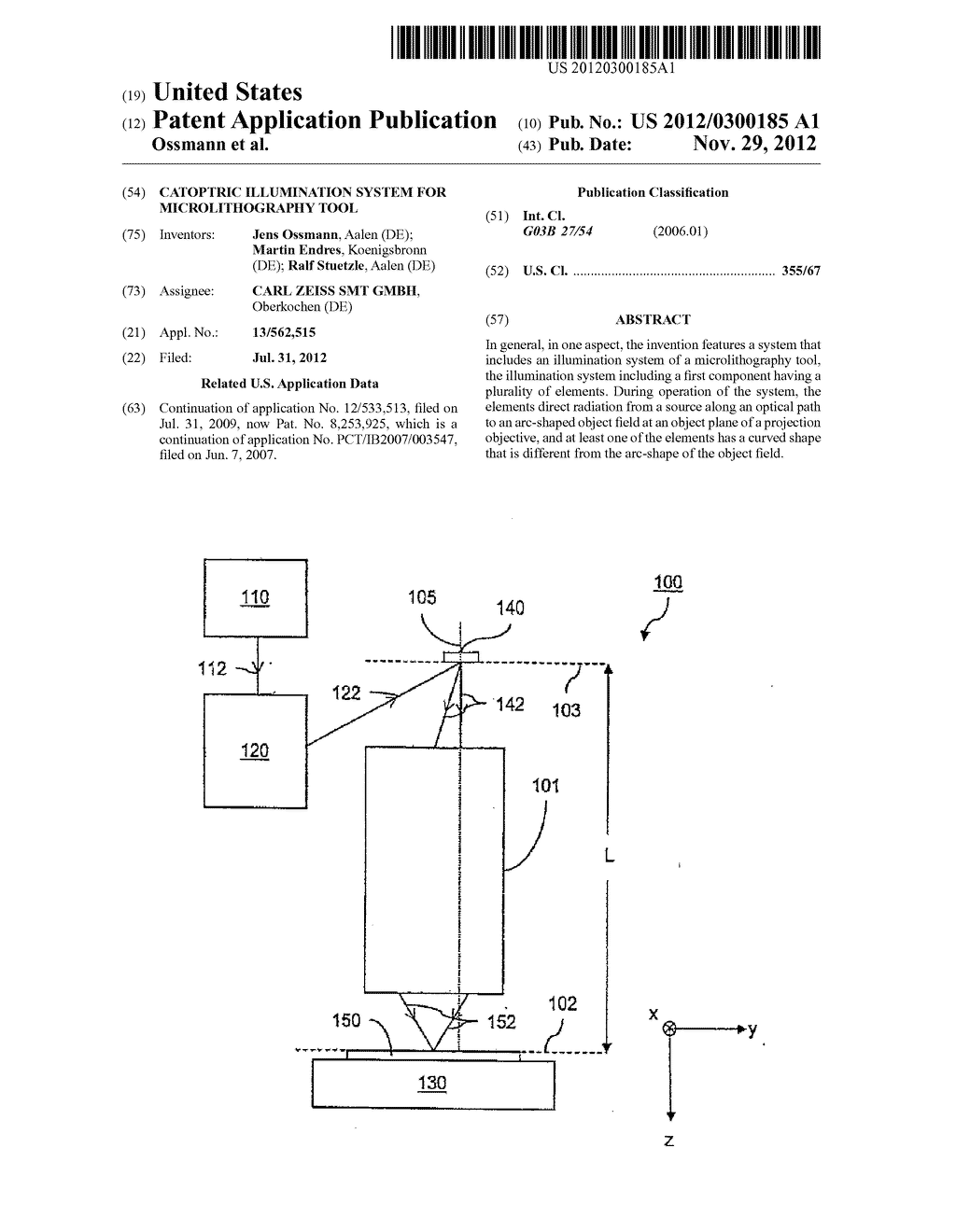 CATOPTRIC ILLUMINATION SYSTEM FOR MICROLITHOGRAPHY TOOL - diagram, schematic, and image 01