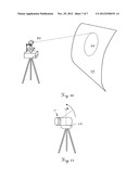 DISTANCE-MEASURING METHOD FOR A DEVICE PROJECTING A REFERENCE LINE, AND     SUCH A DEVICE diagram and image