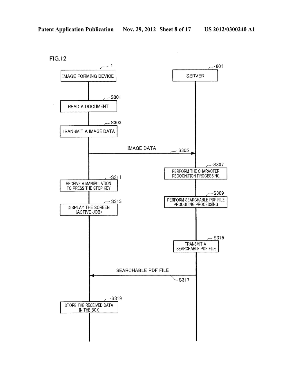 IMAGE PROCESSING DEVICE RECEIVING REQUEST TO STOP ACTIVE JOB - diagram, schematic, and image 09