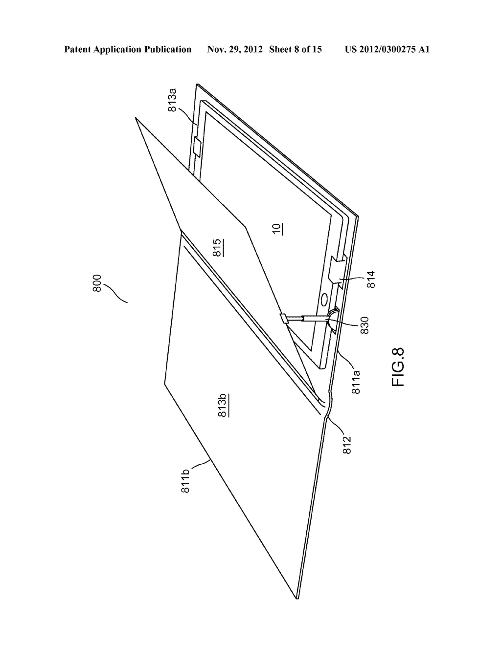 ACCESSORY FOR REFLECTING AN IMAGE FROM A DISPLAY SCREEN OF A PORTABLE     ELECTRONIC DEVICE - diagram, schematic, and image 09